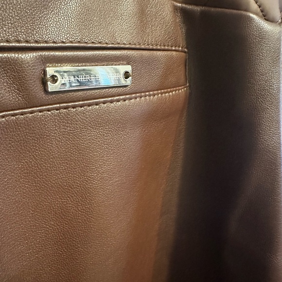 Beautiful Vegan Leather brown leggings. - Picture 2 of 4